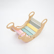 Multifunctional wooden BusyKids Swing - Pastel