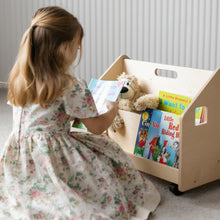 Load image into Gallery viewer, Double-sided bookshelf on wheels - NATURE
