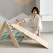 Pikler Triangle + double-sided board + wooden BusyKids Swing set  - colour mint