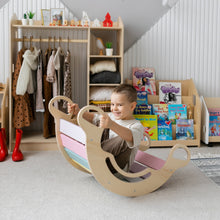 Load image into Gallery viewer, Pikler Triangle + 2 double-sided boards + wooden BusyKids Swing set (large) - colour Pastel
