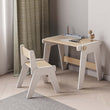 Set - Growing table and chair for children - White