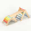Pikler Triangle + double-sided board + wooden BusyKids Swing set  - colour bright