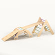 Pikler Triangle + 2 double-sided boards + wooden BusyKids Swing set (large) - colour Pastel