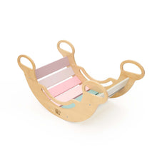 Load image into Gallery viewer, Multifunctional wooden BusyKids Swing - Pastel
