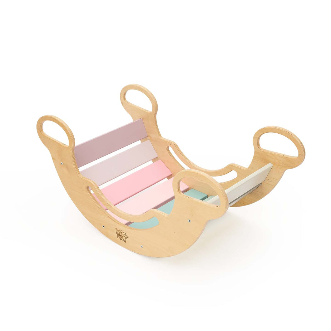 Multifunctional wooden BusyKids Swing - Pastel