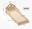 House-shaped extendable bed with LED lighting - Nature