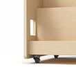 Double-sided bookshelf on wheels - NATURE