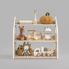 Load image into Gallery viewer, Montessori Bookshelf + Toy Storage set - WHITE
