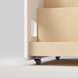Double-sided bookshelf on wheels - WHITE