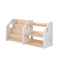 Load image into Gallery viewer, Montessori Bookshelf + Toy Storage set - WHITE
