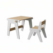Set - Growing table and chair for children - White