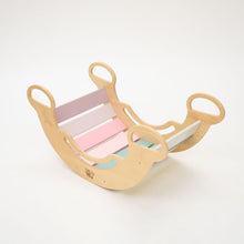 Load image into Gallery viewer, Multifunctional wooden BusyKids Swing - Pastel
