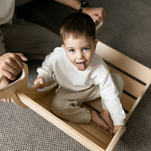 Load image into Gallery viewer, Multifunctional wooden BusyKids Swing - Unfinished Wood (No varnish)
