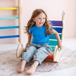 Multifunctional wooden BusyKids Swing - Bright