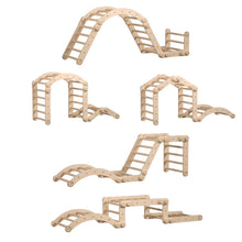 Load image into Gallery viewer, Climbing set for children (set L) - Unfinished Wood (No varnish)
