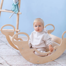 Load image into Gallery viewer, Multifunctional wooden BusyKids Swing - Unfinished Wood (No varnish)
