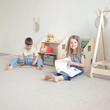 Montessori Bookshelf + Toy Storage set