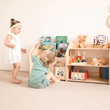 Montessori Bookshelf + Toy Storage set