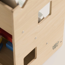 Load image into Gallery viewer, Montessori Bookshelf + Toy Storage set
