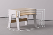 Set - Growing table and chair for children - White