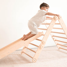Load image into Gallery viewer, Climbing set for children (set M with Slide) - Unfinished Wood (No varnish)
