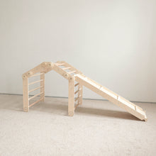 Load image into Gallery viewer, Climbing set for children (set M with Slide) - Unfinished Wood (No varnish)
