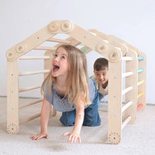 Load image into Gallery viewer, Climbing set for children (set S) - Unfinished Wood (No varnish)

