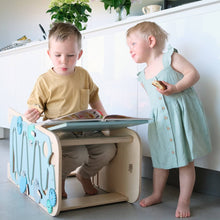 Load image into Gallery viewer, Kitchen Helper Toddler Tower by BusyKids Mint Color
