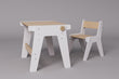 Set - Growing table and chair for children - White