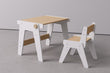 Set - Growing table and chair for children - White
