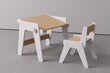 Set - Growing table and chair for children - White