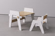 Set - Growing table and chair for children - White
