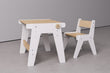 Set - Growing table and chair for children - White