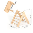 Pikler Triangle and double-sided board set - Raw Wood (Unfinished Wood)