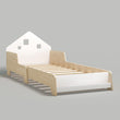 House-shaped extendable bed with LED lighting - White