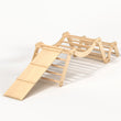Climbing set for children (set XL with Slide) - Unfinished Wood (No varnish)