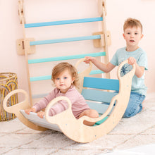 Load image into Gallery viewer, Multifunctional wooden BusyKids Swing - Mint

